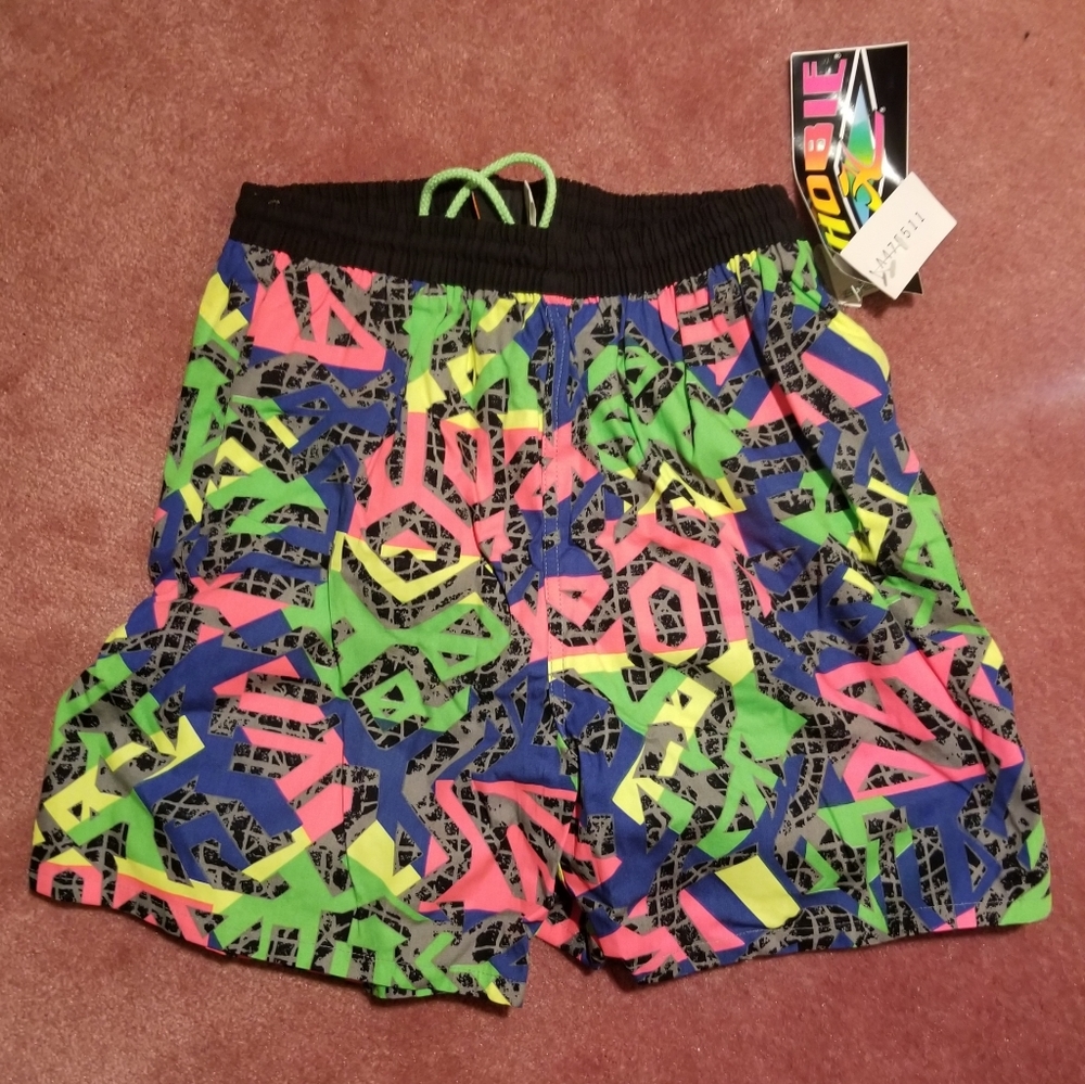 Hobie Vintage Colorful Elastic Kid's Shorts L